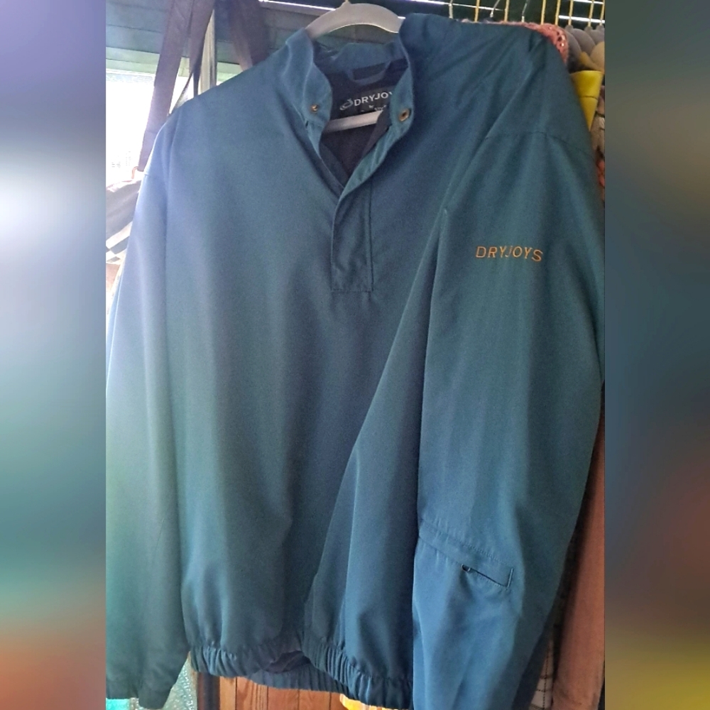 Mens DRYJOY GREEN GOLF Pullover